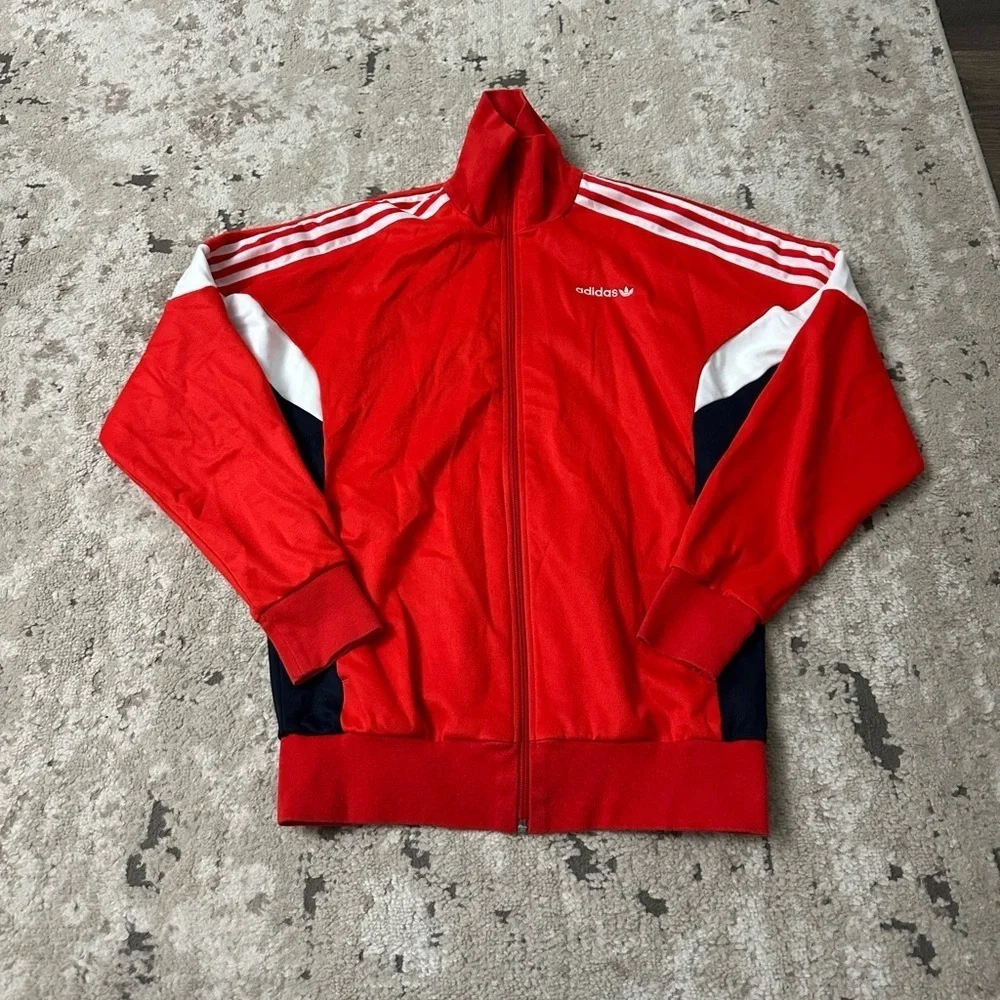 Adidas Original Beckenbauer Track Jacket Superstar Red White Blue Athletic Med